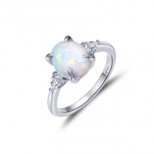 Lafonn Platinum Three-Stone Engagement Ring - R0476OPP07