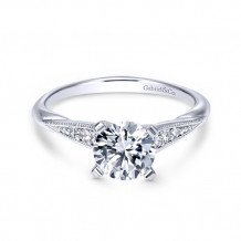 Gabriel & Co. 14k White Gold Contemporary Straight Engagement Ring - ER11750R4W44JJ