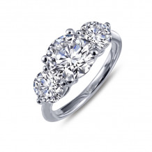 Lafonn Classic Three-Stone Engagement Ring - R0186CLP05