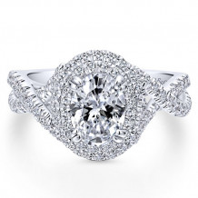 Gabriel & Co 14k White Gold Pippa Diamond Engagement Ring