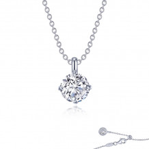 Lafonn Platinum Solitaire Necklace - P0271CLP20