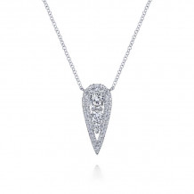 Gabriel & Co. 14k White Gold Lusso Diamond Necklace - NK6013W45JJ