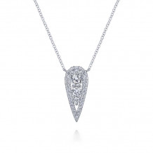 Gabriel & Co. 14k White Gold Lusso Diamond Necklace - NK6013W45JJ