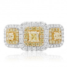 Roman & Jules Two Tone 18k Gold Diamond Ring - FR260WY-18K