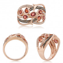 Roman & Jules 14k Rose Gold Sapphire Ring - GR2487-1