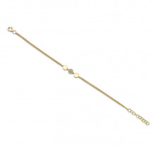 Shy Creation 14k Yellow Gold Diamond Pave Circle Bracelet - SC55003022