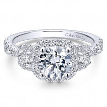 Gabriel & Co 14k White Gold Liana Diamond Engagement Ring