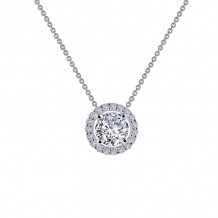 Lafonn 0.62 CTW Round Halo Necklace - N0104CLP18