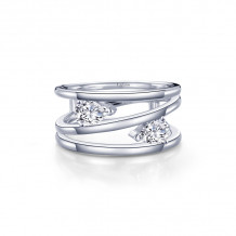 Lafonn Platinum Wide Open Wedding Band - R0472CLP09