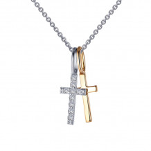 Lafonn Cross Shadow Charm Pendant Necklace - P0217CLT20