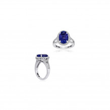 Roman & Jules 14k White Gold Tanzanite and Diamond Ring - KR5554WTZ