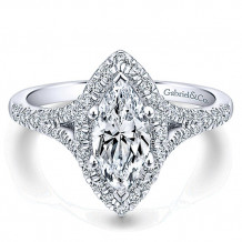 Gabriel & Co. 14k White Gold Entwined Halo Engagement Ring - ER12649M4W44JJ