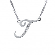 Lafonn Letter T Pendant Necklace - 9N075CLP18