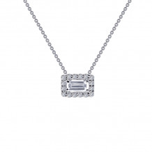 Lafonn Baguette Halo Necklace - N0105CLP18