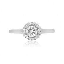 Roman & Jules 14k White Gold Single Halo White Engagement Ring - ur1741-ih