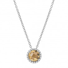 Lafonn Birthstone Sterling Silver Simulated Diamond Necklace