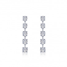 Lafonn Platinum Station Drop Earrings - E0537CLP00