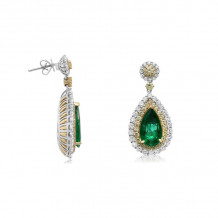 Roman & Jules Two Tone 18k Gold Drop Earrings - KE5745-1