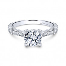 Gabriel & Co. 14k White Gold Contemporary Straight Engagement Ring - ER12292R4W44JJ