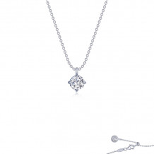 Lafonn Platinum Solitaire Necklace - N0262CLP20