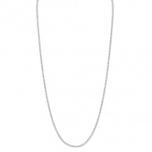 Shy Creation 14k White Gold Diamond Tennis Necklace 36" - SC55004850