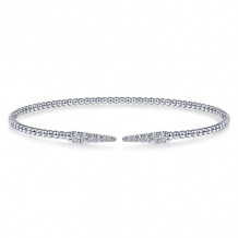 Gabriel & Co. 14k White Gold Bujukan Diamond Bangle Bracelet - BG4216-65W45JJ