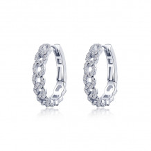 Lafonn Platinum Interlocking Circles Earrings - E0541CLP00