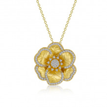Lafonn Mixed-Color Flower Necklace - P0250CLT18