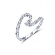 Lafonn Platinum Stylish Wave Wedding Band - R0466CLP06