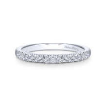 Gabriel & Co. 14k White Gold Contemporary Diamond Wedding Band - WB14399R4W44JJ