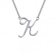 Lafonn Letter K Pendant Necklace - 9N064CLP18