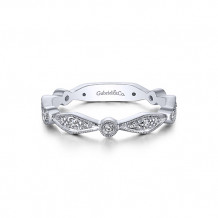 Gabriel & Co. 14k White Gold Diamond Stackable Ladies' Ring