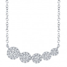 Shy Creation 14k White Gold Diamond Necklace - SC55002532