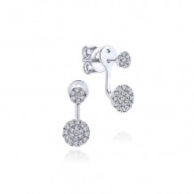 Gabriel & Co. 14k White Gold Lusso Diamond Peek A Boo Earrings - EG12916W45JJ