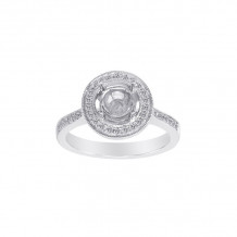 Roman & Jules 14k White Gold Halo Engagement Ring - KR1219W