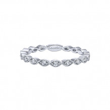 Gabriel & Co. 14k White Gold Diamond Stackable Ladies' Ring