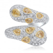 Roman & Jules Two Tone 18k Gold Diamond Ring - 1051-1