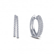 Lafonn 1.44 CTW Double-Hoop Earrings - E0385CLP00