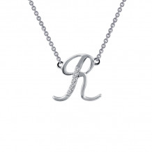 Lafonn Letter R Pendant Necklace - 9N074CLP18