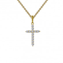 Lafonn 0.36 CTW Cross Pendant Necklace - P0165CLG18