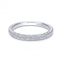 Gabriel & Co. 14k White Gold Victorian Eternity Wedding Band - WB7288W44JJ