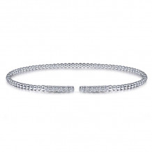 Gabriel & Co. 14k White Gold Bujukan Diamond Bangle Bracelet - BG4218-65W45JJ