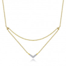 Gabriel & Co. 14k Yellow Gold Contemporary Diamond Necklace - NK5972Y45JJ