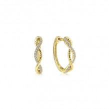 Gabriel & Co. 14k Yellow Gold Hampton Diamond Huggie Earrings - EG13062Y45JJ