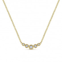 Gabriel & Co. 14k Yellow Gold Lusso Diamond Bar Necklace - NK5424Y45JJ