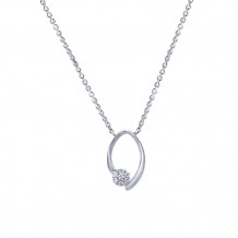 Gabriel & Co. 14k White Gold Cluster Diamond Necklace