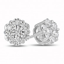 Louis Creations 14k White Gold Stud Earrings - ERL1188K-075