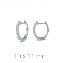 Lafonn Dainty Oval Huggie Hoop Earrings - E0345CLP00