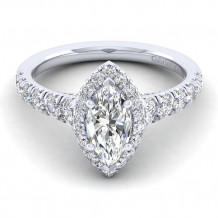 Gabriel & Co. 14k White Gold Entwined Halo Engagement Ring - ER12765M4W44JJ