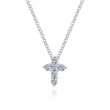 Gabriel & Co. 14k White Gold Faith Diamond Necklace - NK1370W45JJ